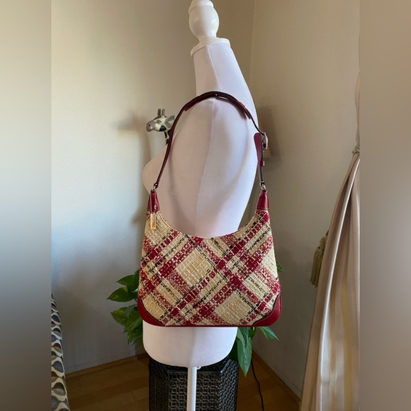 COACH Vintage Y2K Faylyn Tweed Plaid Shoulder Bag, Red Leather Trim, RARE!
SMALL - Picture 15 of 16